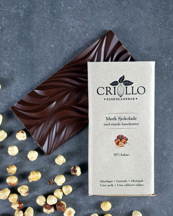 Sjokoladeplate Hasselnøtter 70%