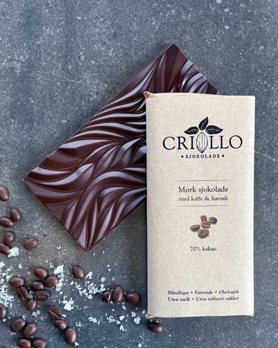 Sjokoladeplate Kaffe & havsalt 70%