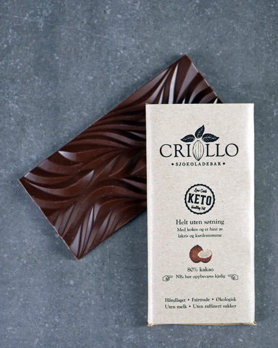 Sjokoladeplate Keto (helt uten søtning)