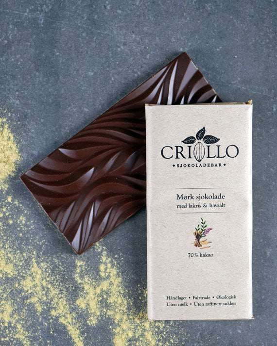 Sjokoladeplate Lakris & havsalt 70%