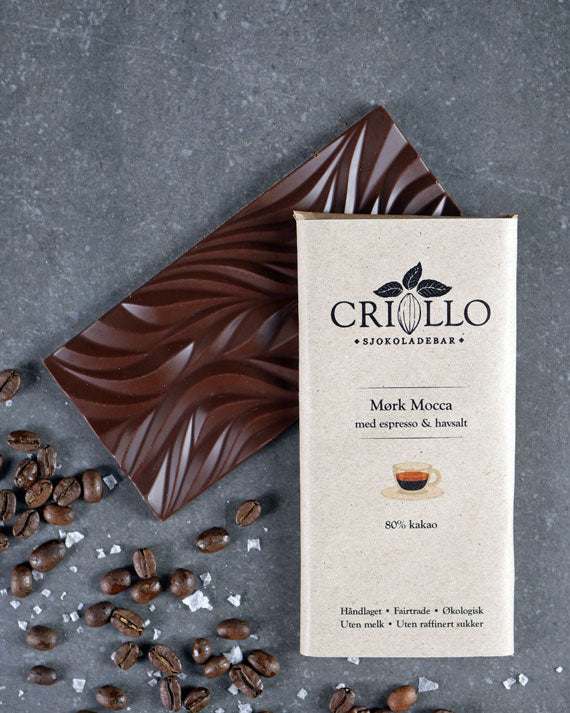 Sjokoladeplate Mørk Mocca 80%